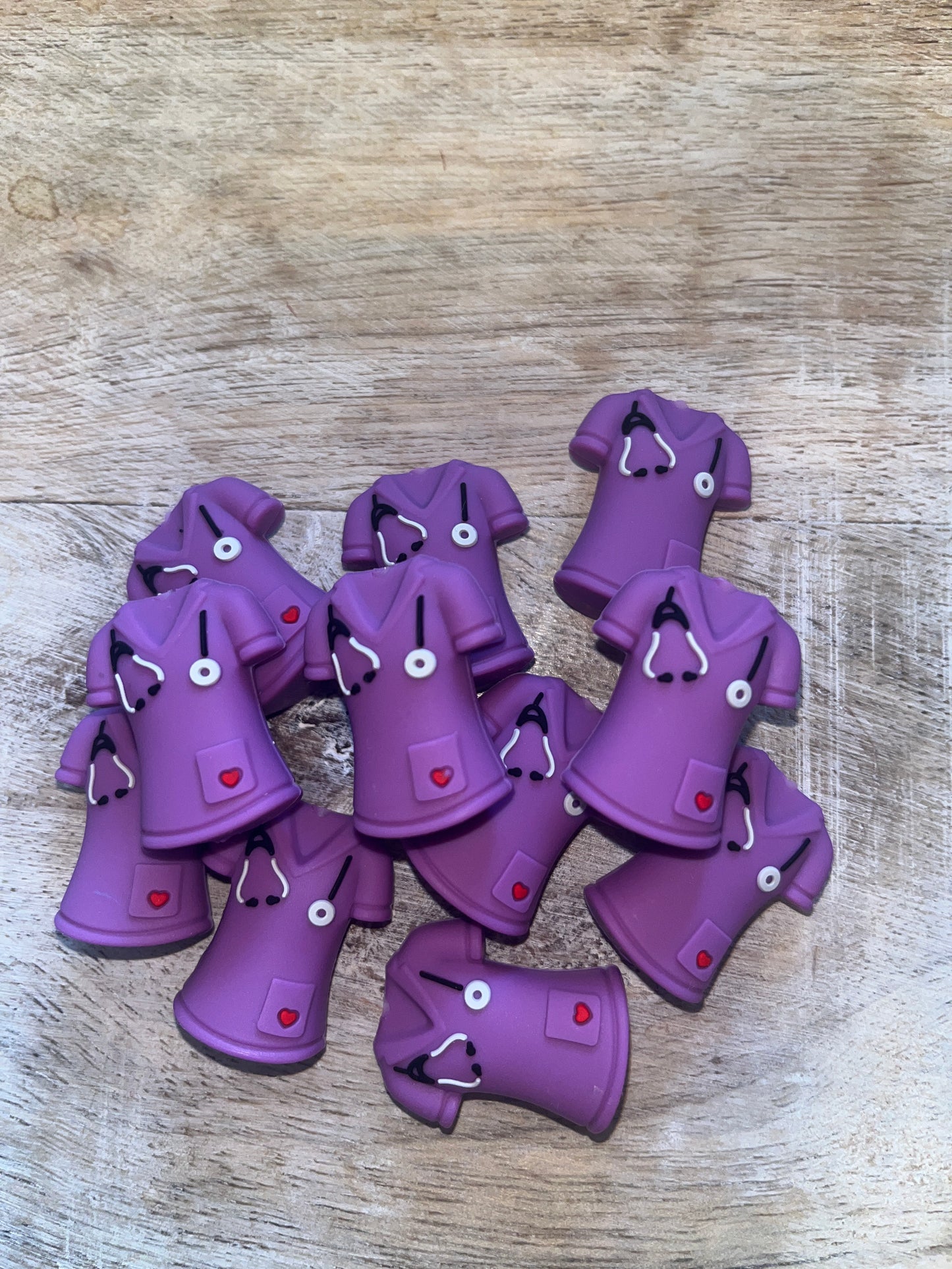 3D Purple Nurse Shirt Focal