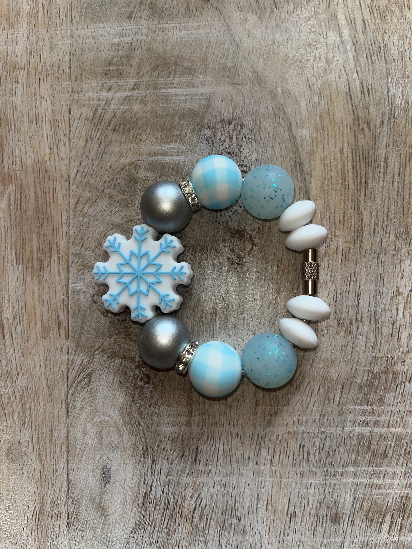 Blue Snowflake Cup Charm
