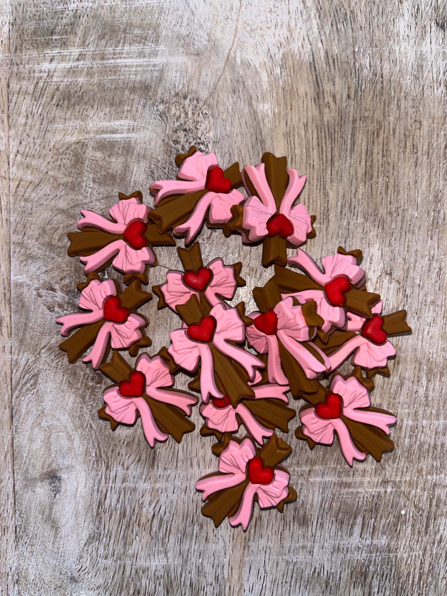 Cross With Pink Bow Focal