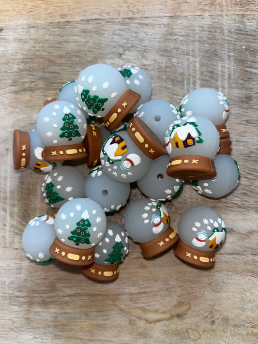 3D Christmas Snow Globe Focal