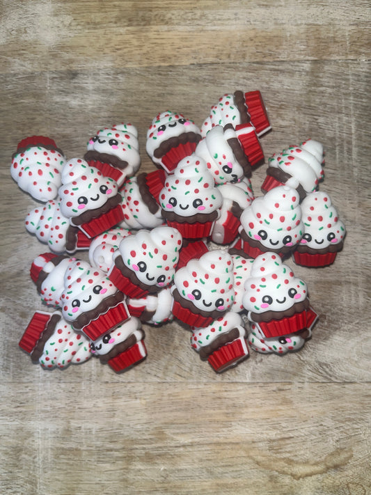 3D Red Cupcake Focal
