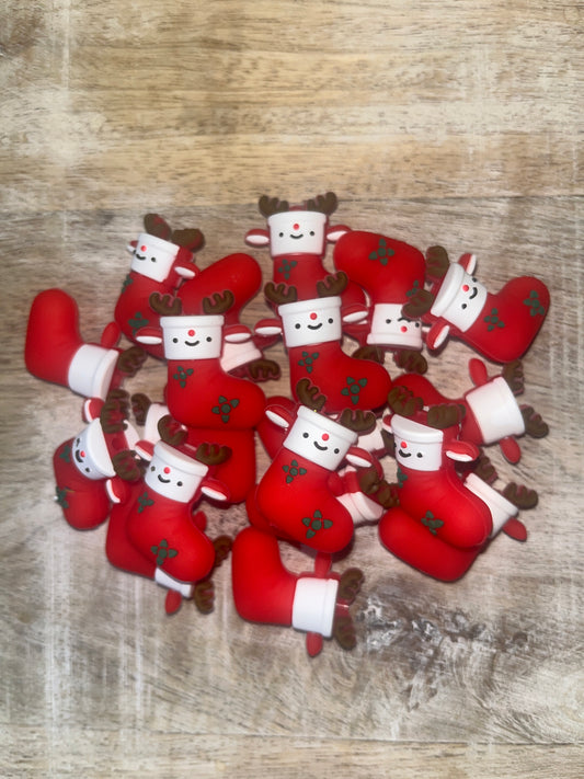 3D Reindeer Stocking Focal
