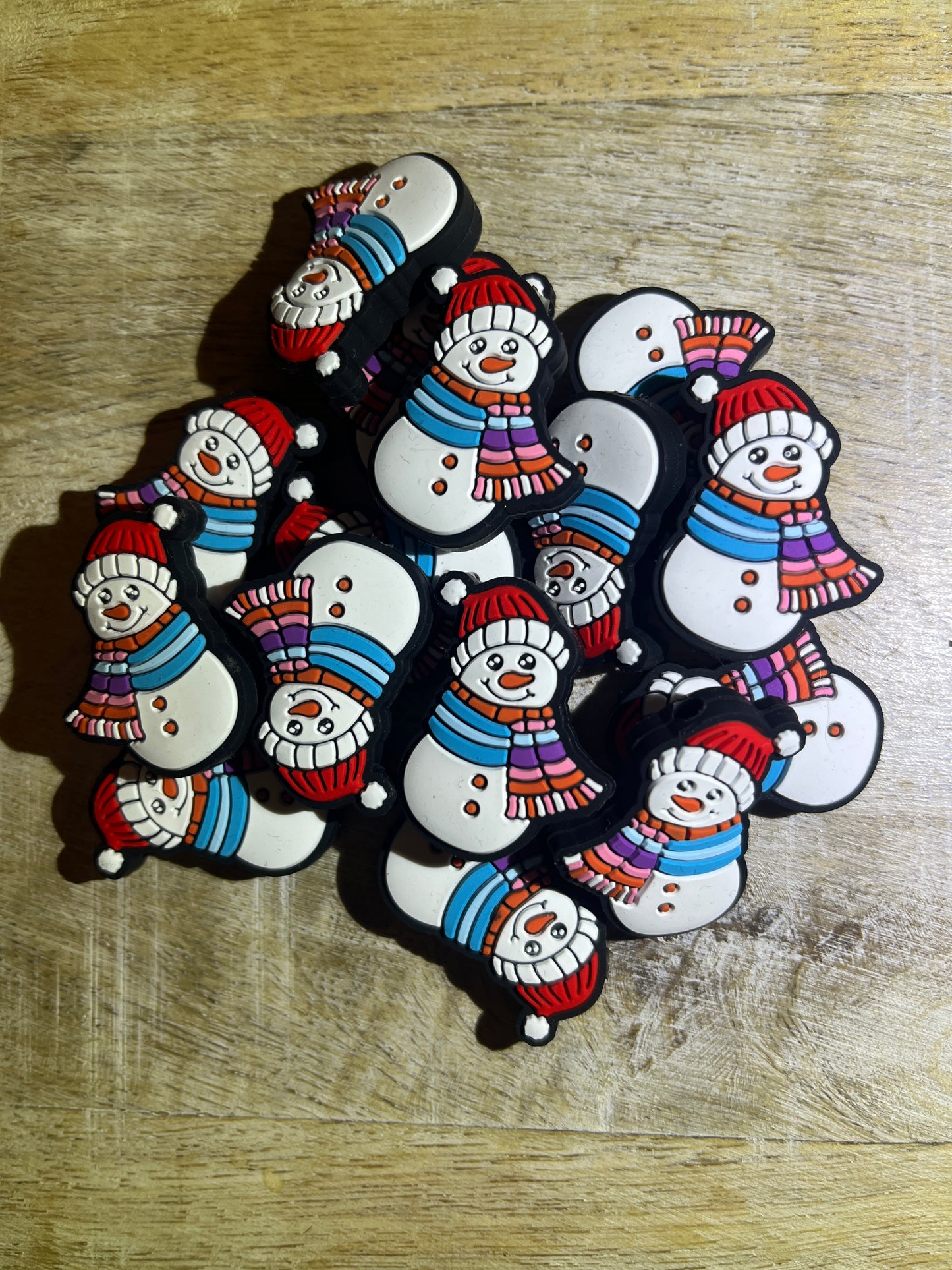 Red Toboggan Snowman Focal