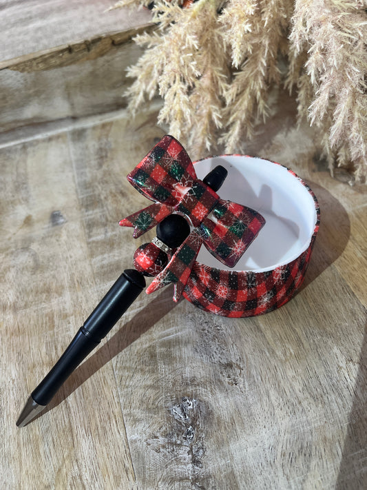 Buffalo Plaid Pen & Boot Set