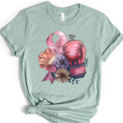 Breast Cancer Ribbon & Boxing Glove