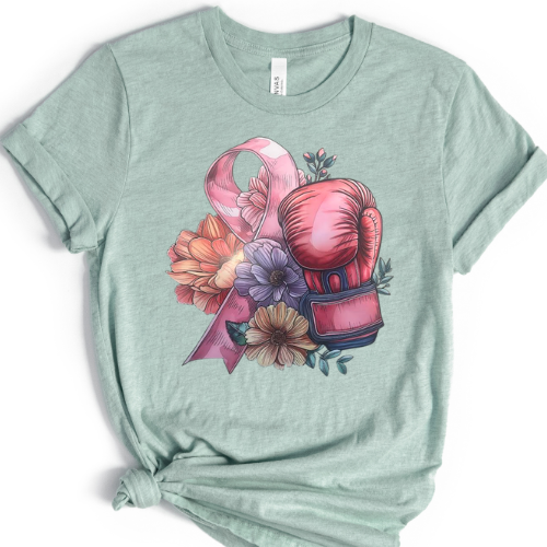 Breast Cancer Ribbon & Boxing Glove