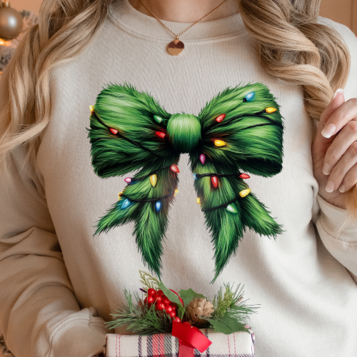 Green Bow with Lights