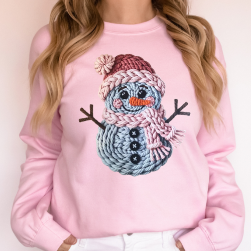 Faux Yarn Snowman