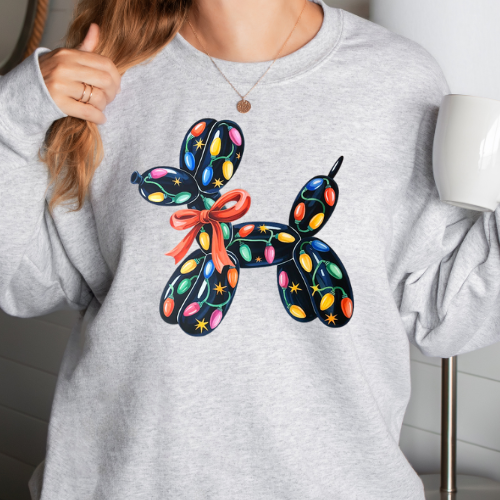 Christmas Lights Balloon Dog