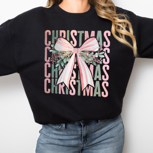 Striped Christmas Bow