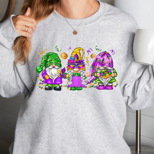 Mardi Gras Gnomes Print