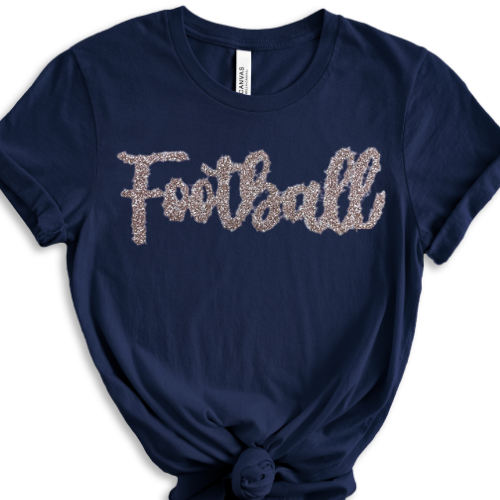 Faux Gold Glitter Football