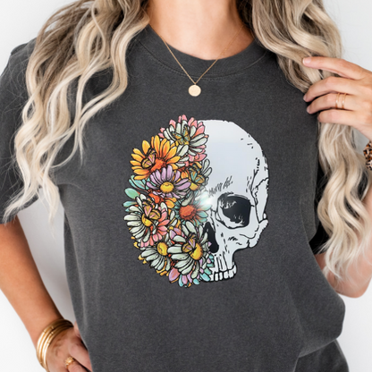 Skull with Flowers