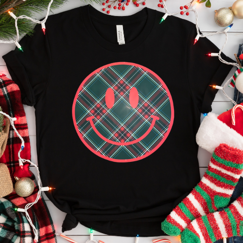 Christmas Plaid Smiley