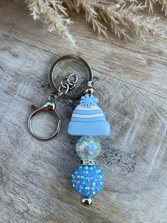 Lt. Blue Toboggan Bar Keychain