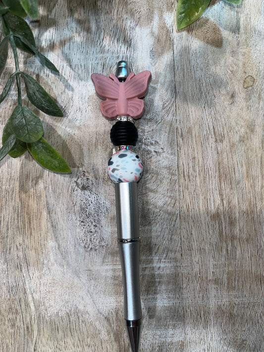Pink Butterfly Pen
