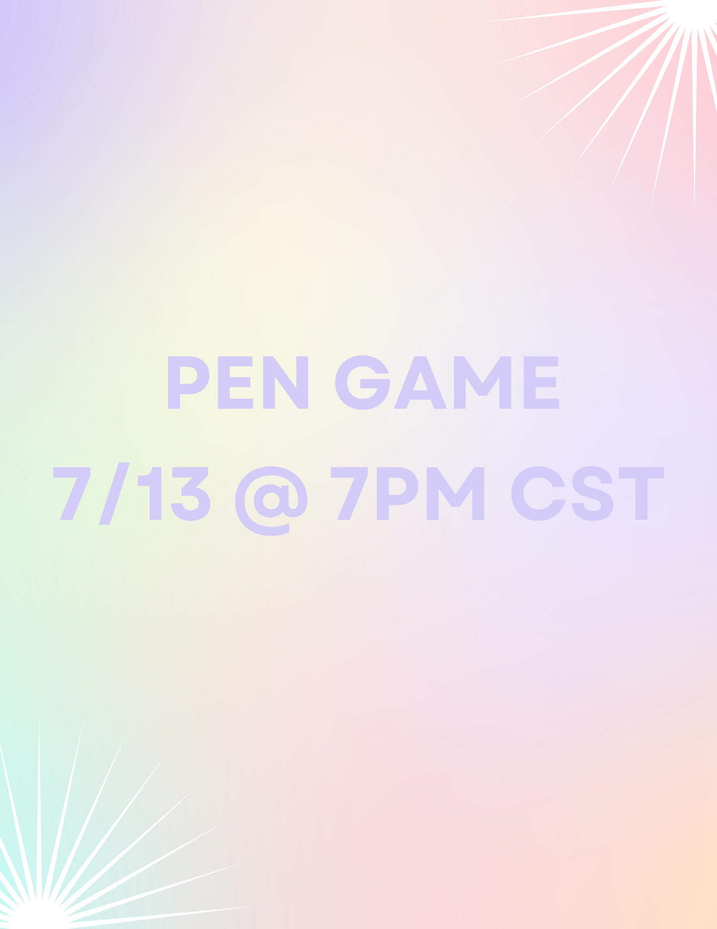 Pen Game 7/13