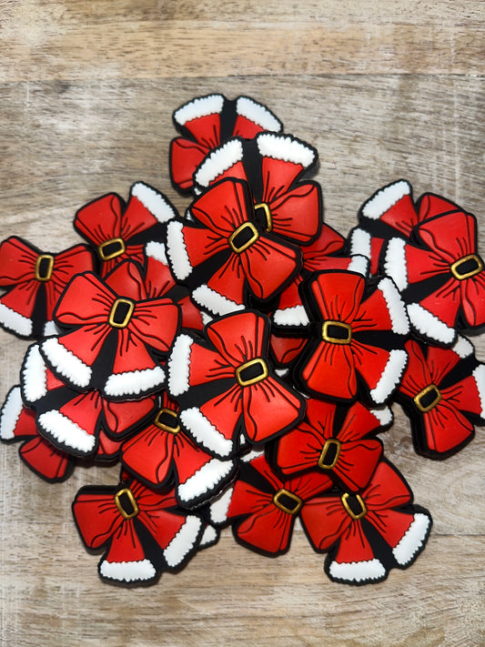 Red Santa Bow Focal