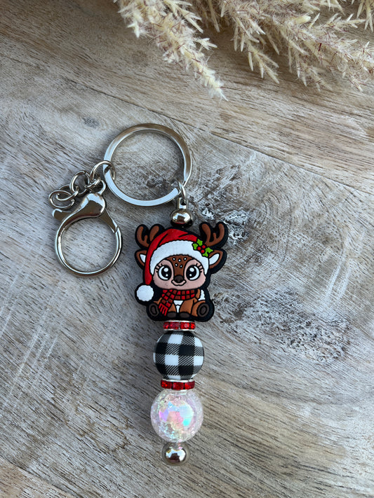 Rosey the Reindeer Bar Keychain