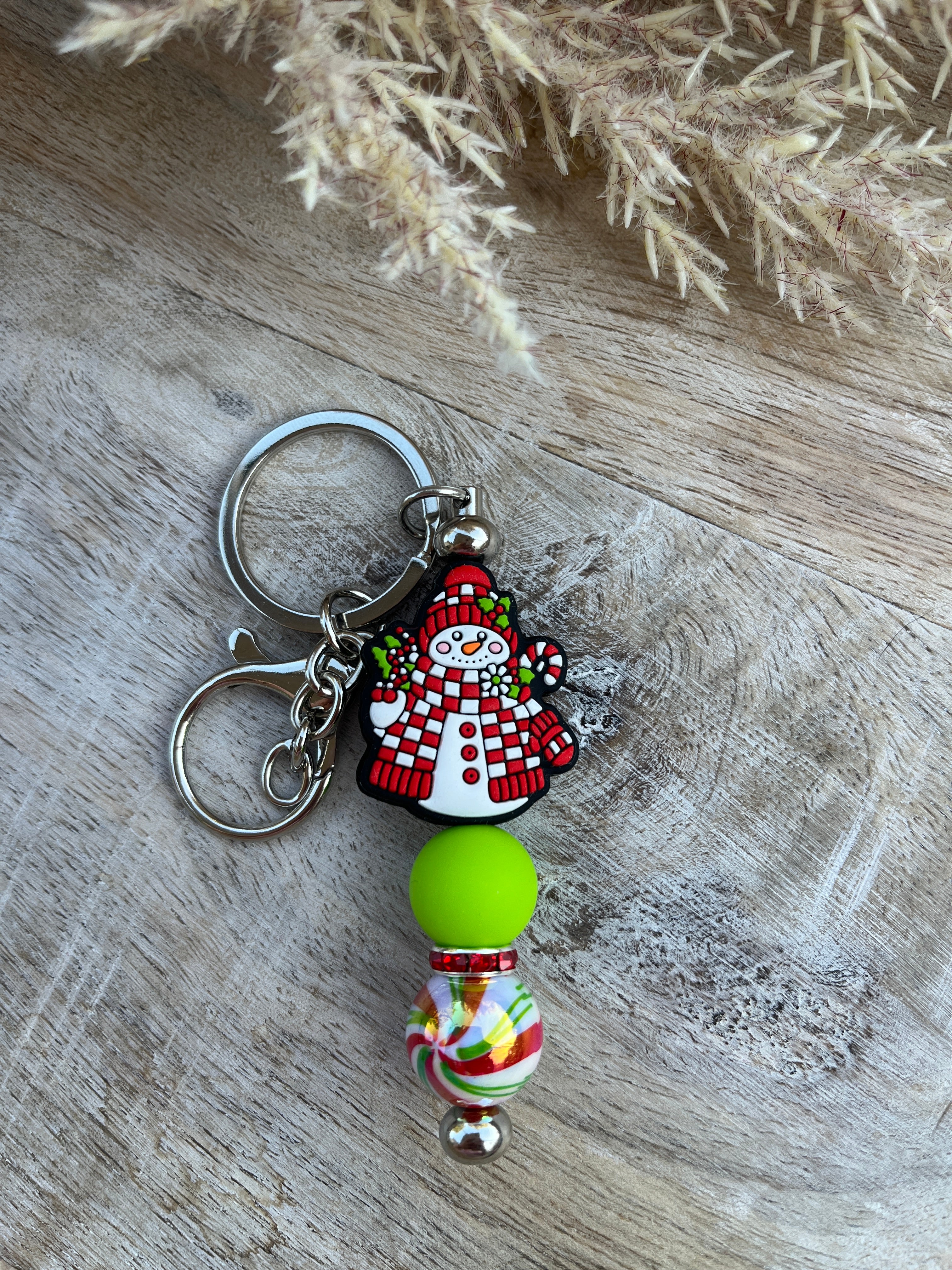 Snowman Bar Keychain – Jen's Beaded Barn