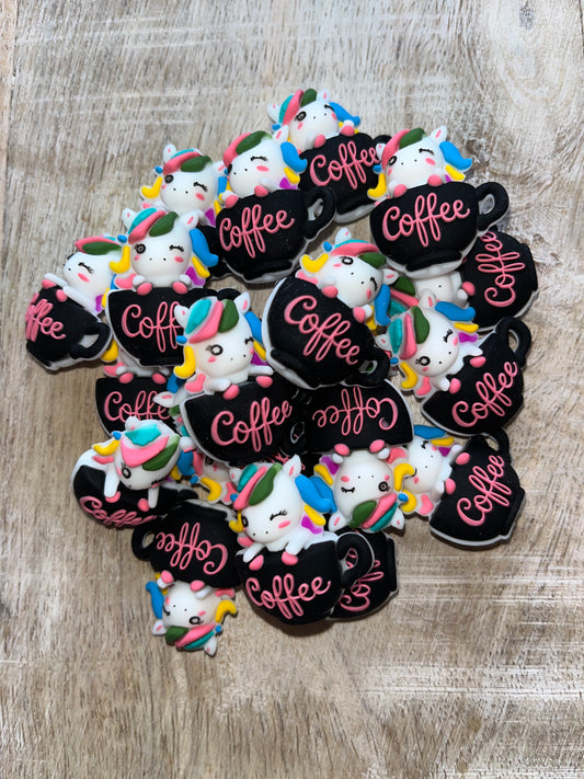 3D Unicorn Coffee Focal