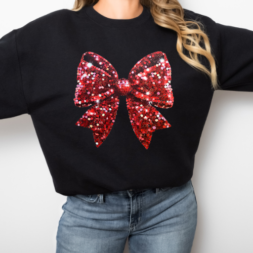 Red Glitter Bow