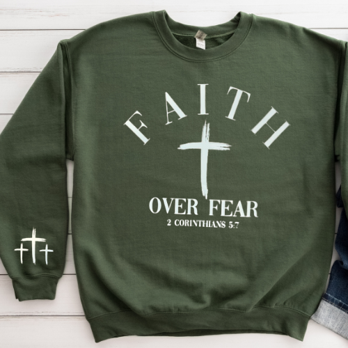 Faith Over Fear with Sleeve or Pocket Print
