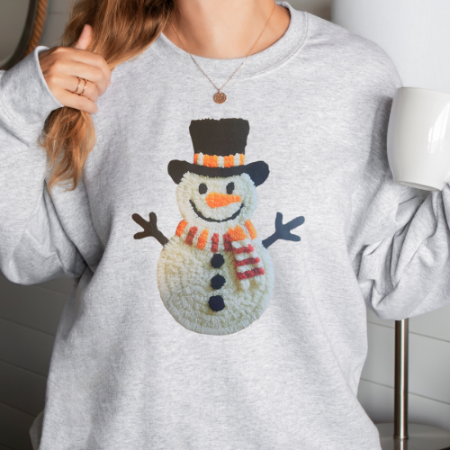 Faux Yarn Snowman