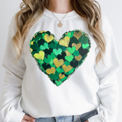 Green & Gold Hearts St. Patrick's Day Print