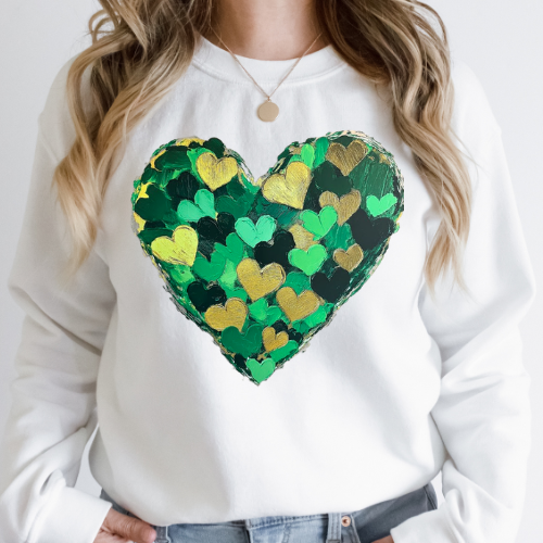 Green & Gold Hearts St. Patrick's Day Print