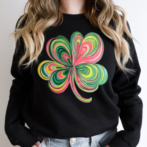 Multi Color Shamrock Print