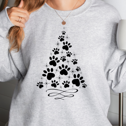 Paw Print Christmas Tree